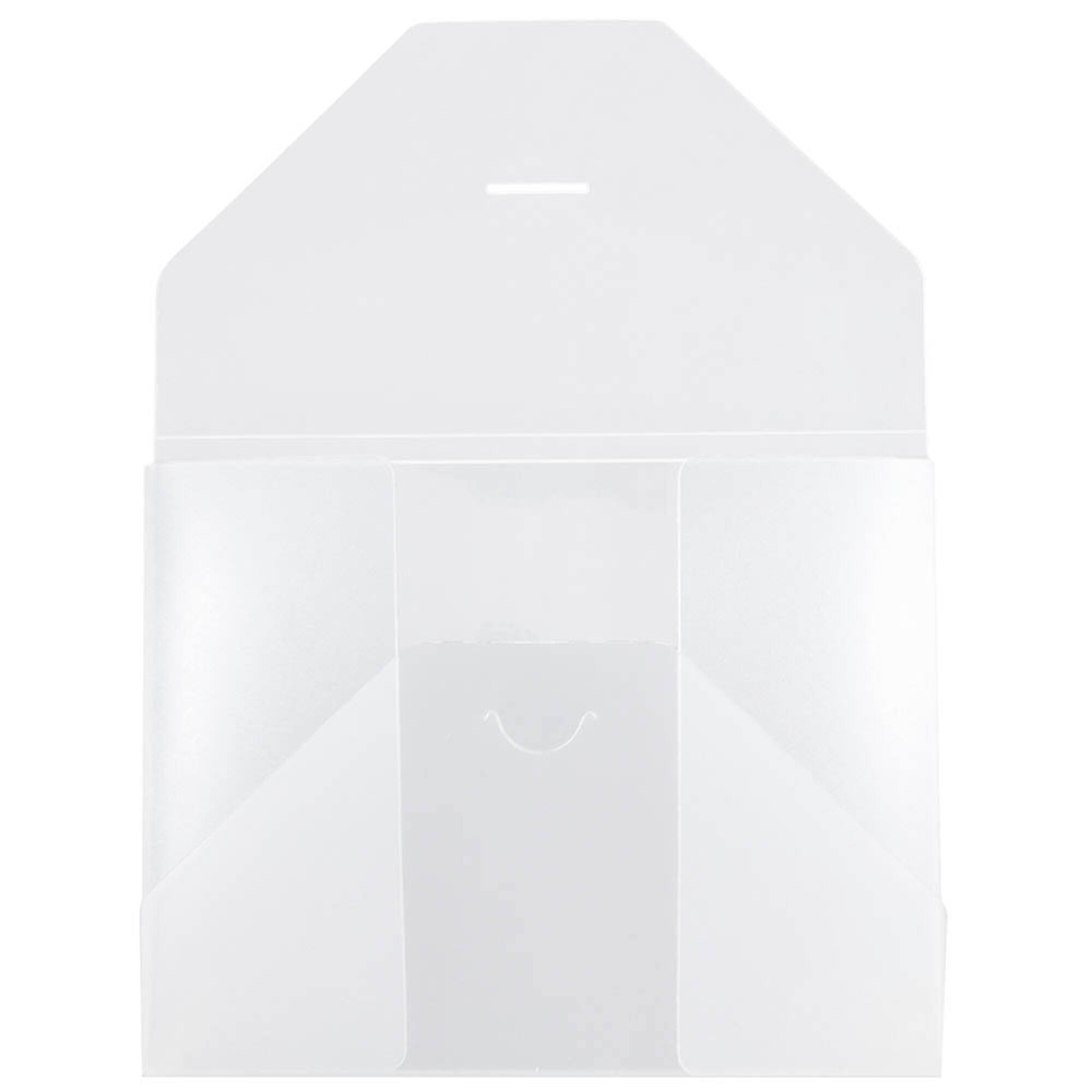 JAM Paper 7" x 9.25" Clear Frost Tuck Flap Closure Plastic Envelope